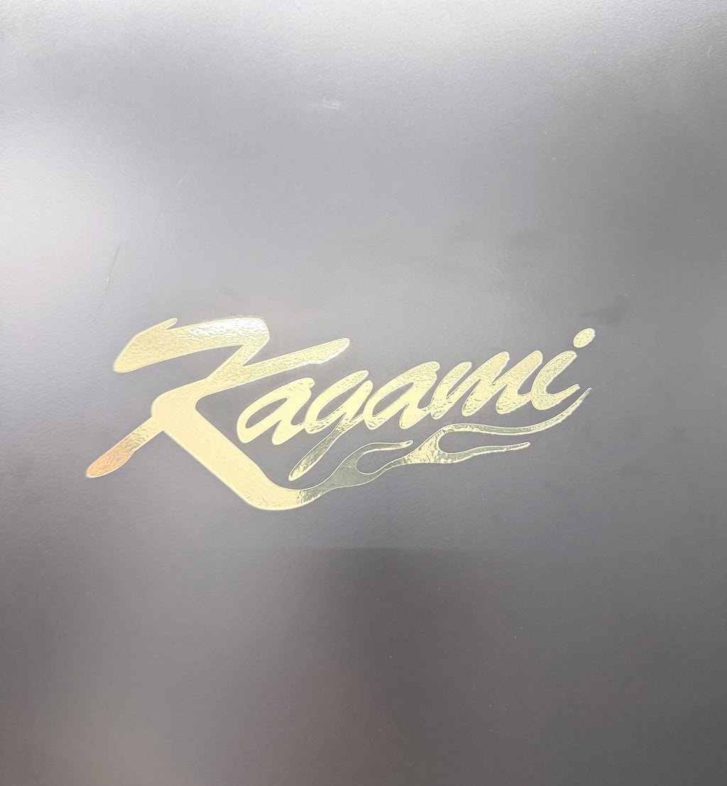 Gold Chrome Kagami Flame Sticker