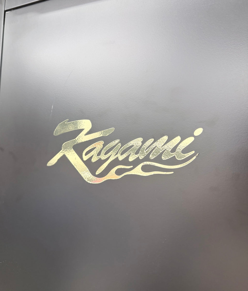 Gold Chrome Kagami Flame Sticker