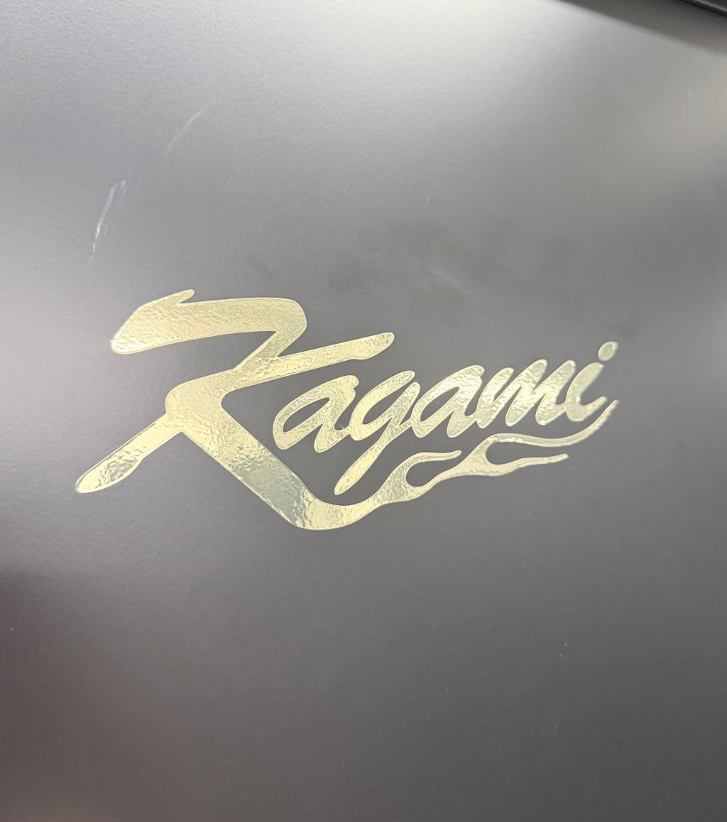 Gold Chrome Kagami Flame Sticker
